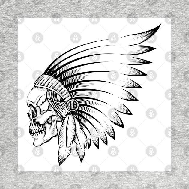 Indian Skull Emblem by devaleta